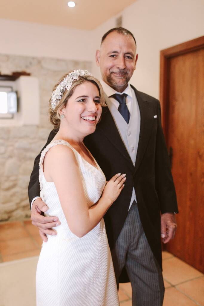 novia junto a su padre