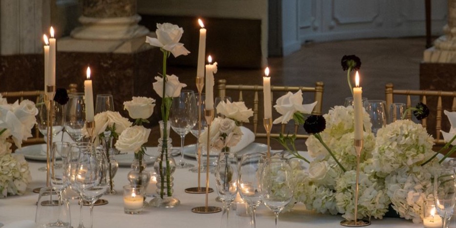 Decoración boda elegante Casino de Madrid