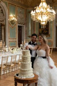 International couple wedding at Real Casino de Madrid